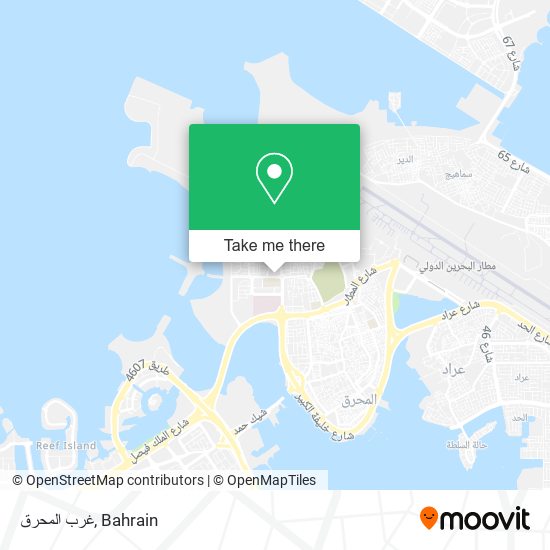 غرب المحرق map