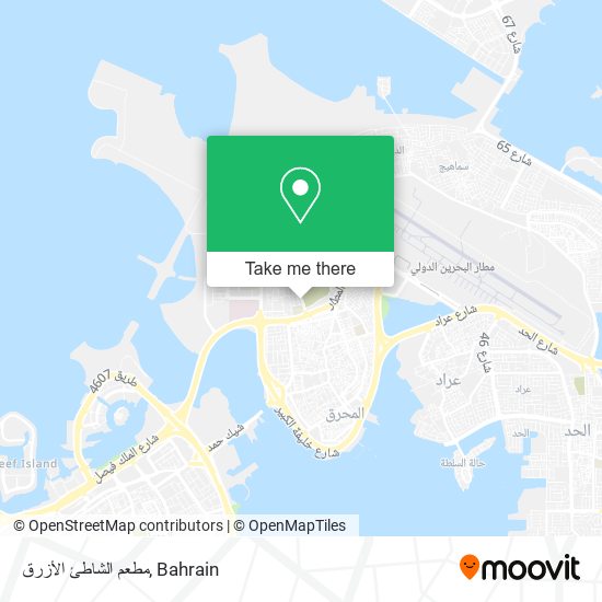 مطعم الشاطئ الأزرق map