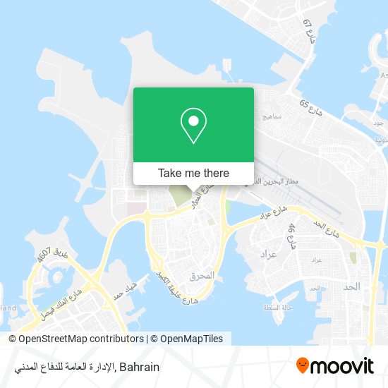 الإدارة العامة للدفاع المدني map