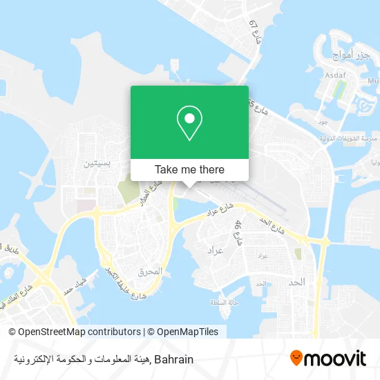 هيئة المعلومات والحكومة الإلكترونية map
