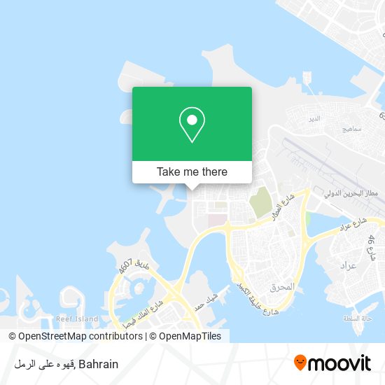 قهوه على الرمل map