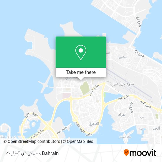 محل تي دي للسيارات map