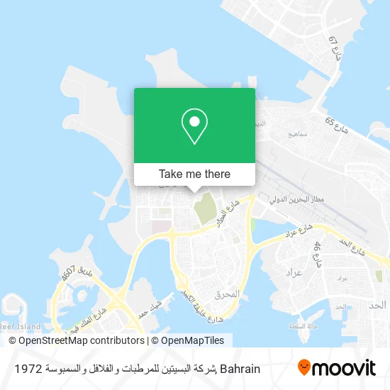 شركة البسيتين للمرطبات والفلافل والسمبوسة 1972 map