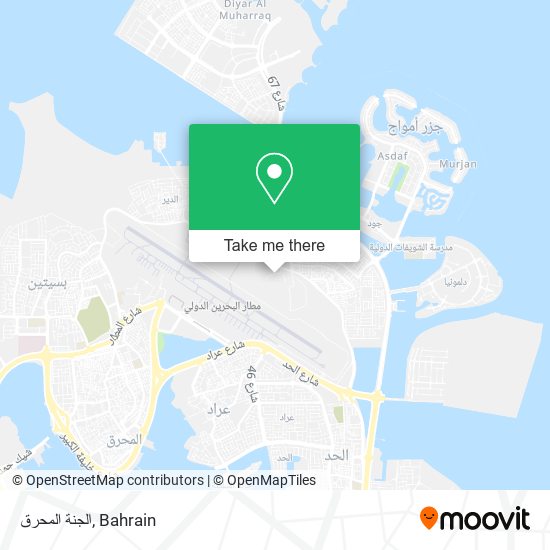 الجنة المحرق map
