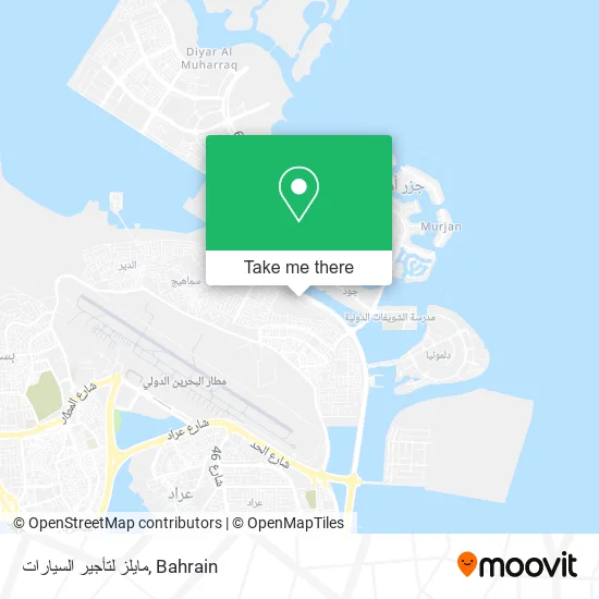 مايلز لتأجير السيارات map
