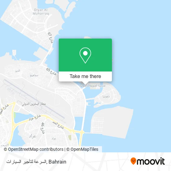 السرعة لتأجير السيارات map