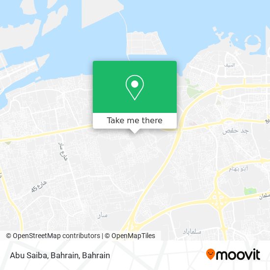 Abu Saiba, Bahrain map