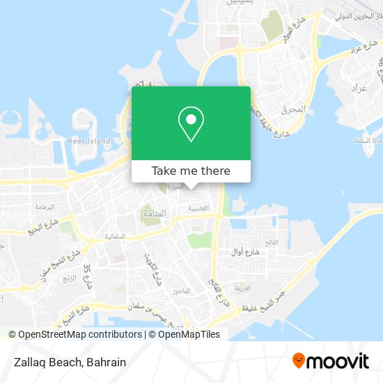 Zallaq Beach map