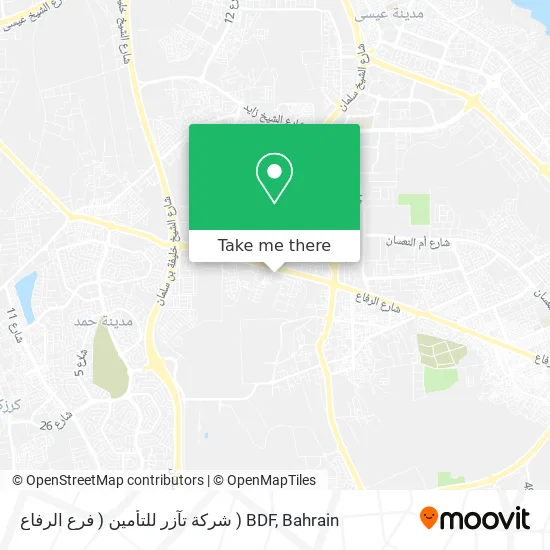 شركة تآزر للتأمين ( فرع الرفاع ) BDF map