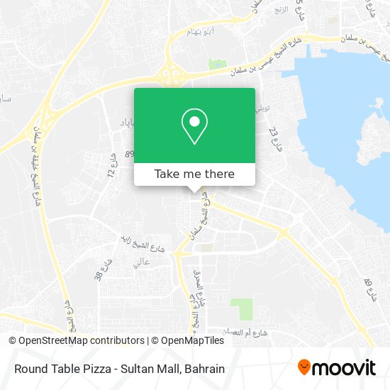 Round Table Pizza - Sultan Mall map