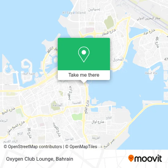 Oxygen Club Lounge map