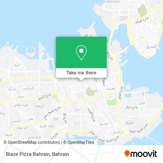 Blaze Pizza Bahrain map