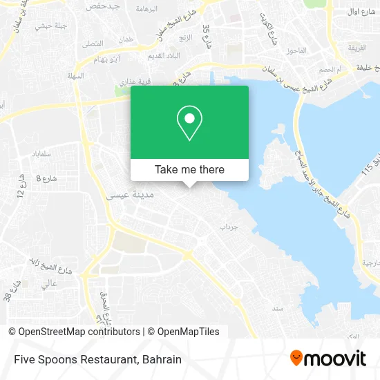 Five Spoons Restaurant map