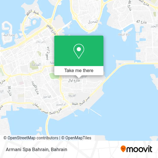 Armani Spa Bahrain map