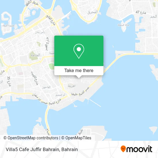 Villa5 Cafe Juffir Bahrain map