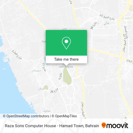 Raza Sons Computer House - Hamad Town map