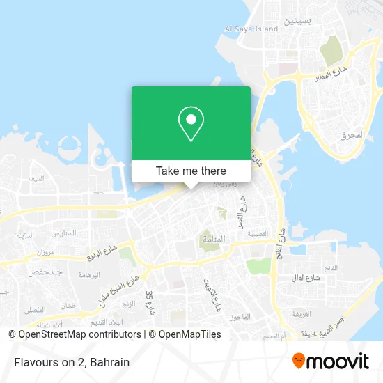 Flavours on 2 map