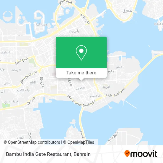 Bambu India Gate Restaurant map