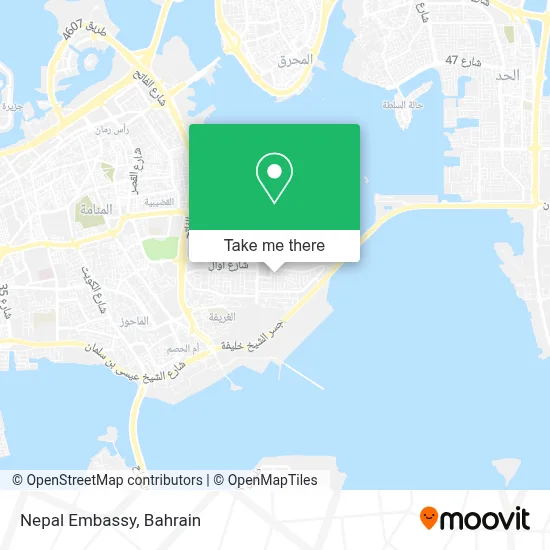 Nepal Embassy map