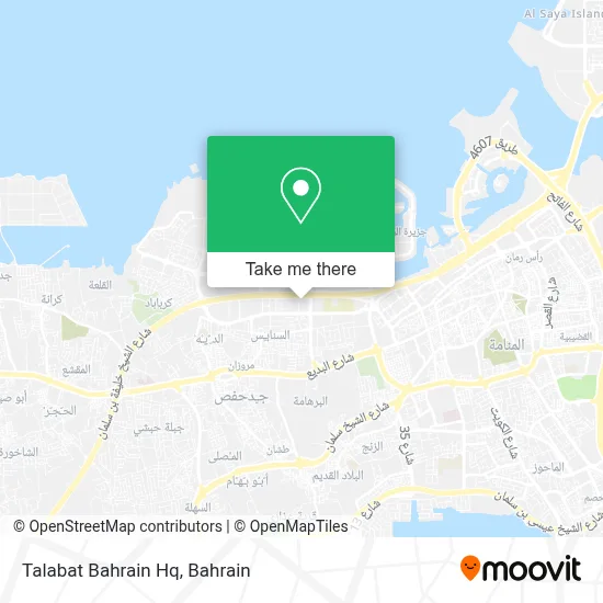 Talabat Bahrain Hq map