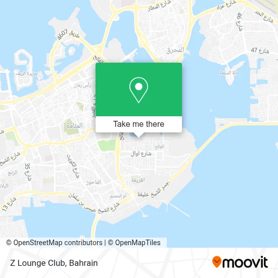 Z Lounge Club map