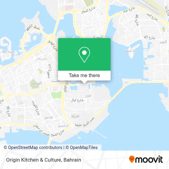 Origin Kitchen & Culture map
