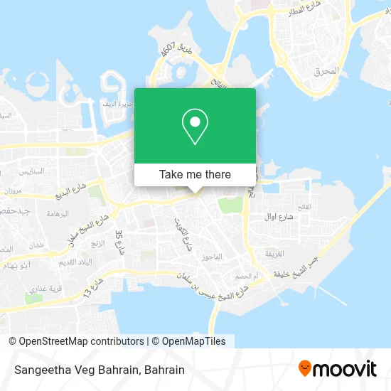 Sangeetha Veg Bahrain map