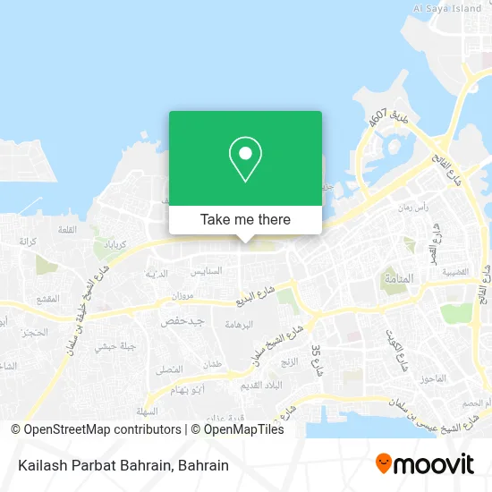 Kailash Parbat Bahrain map