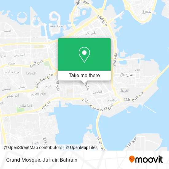 Grand Mosque, Juffair map