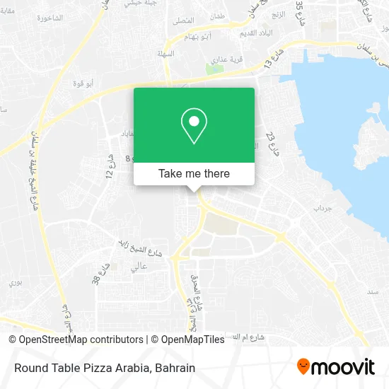 Round Table Pizza Arabia map