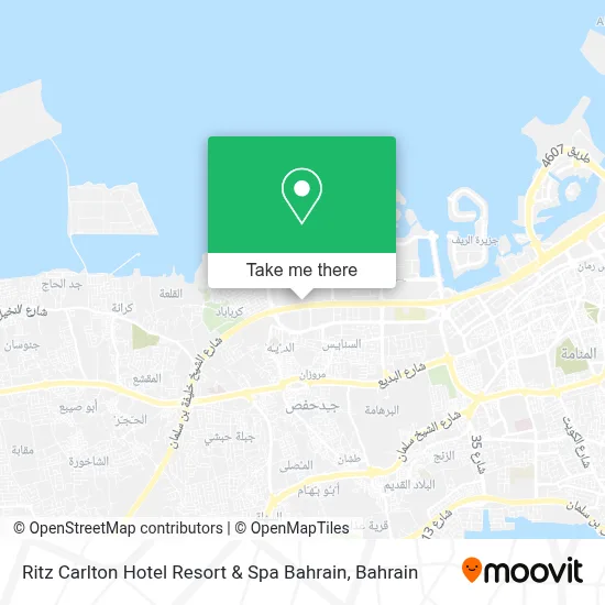 Ritz Carlton Hotel Resort & Spa Bahrain map