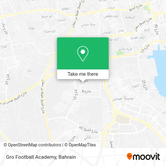 Gro Football Academy map