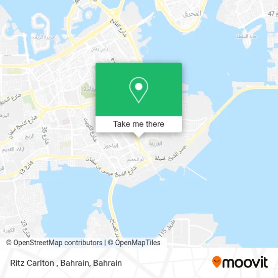 Ritz Carlton , Bahrain map