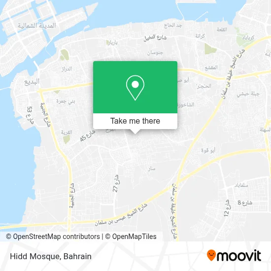 Hidd Mosque map