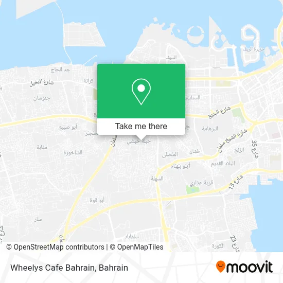 Wheelys Cafe Bahrain map