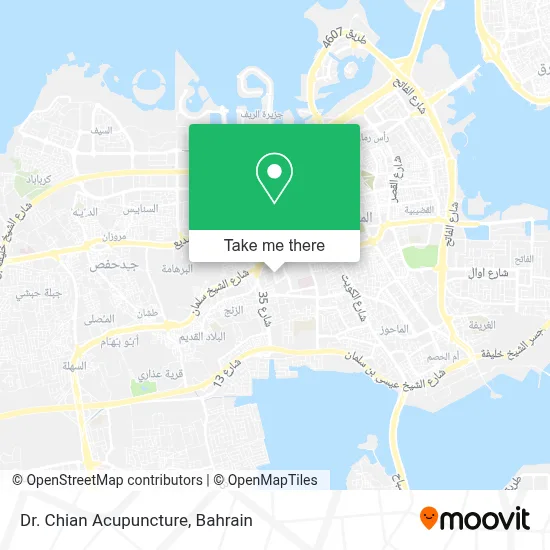 Dr. Chian Acupuncture map