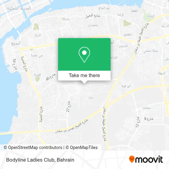 Bodyline Ladies Club map