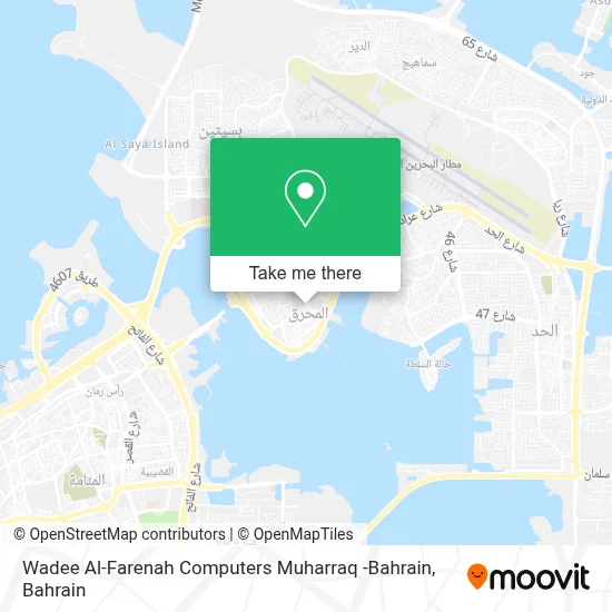 Wadee Al-Farenah Computers Muharraq -Bahrain map