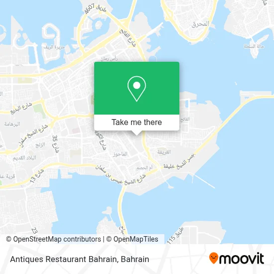 Antiques Restaurant Bahrain map