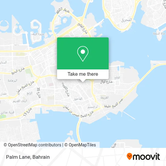 Palm Lane map
