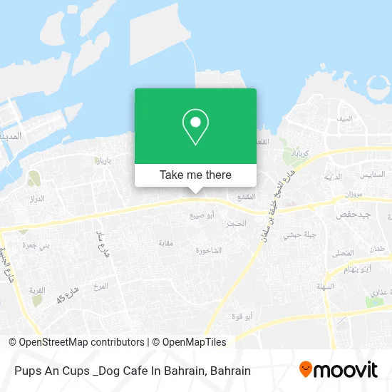 Pups An Cups _Dog Cafe In Bahrain map