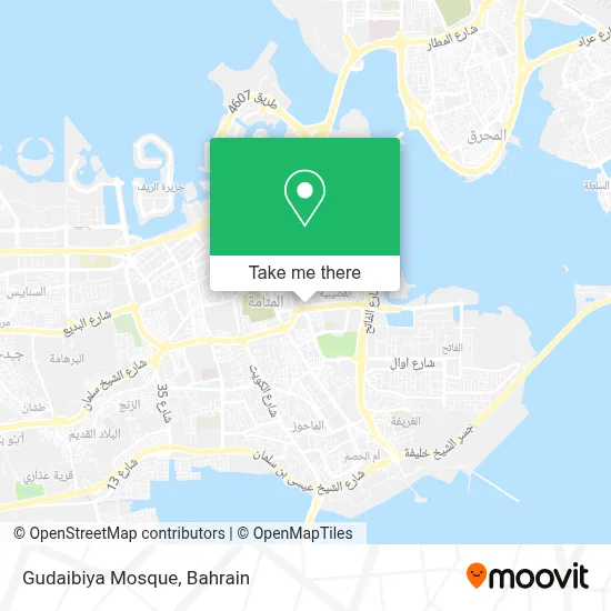Gudaibiya Mosque map