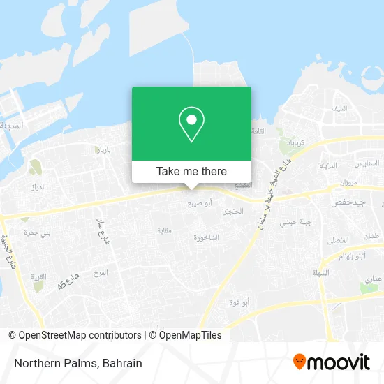 Northern Palms map