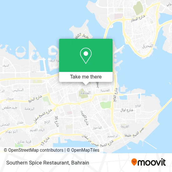 Southern Spice Restaurant map