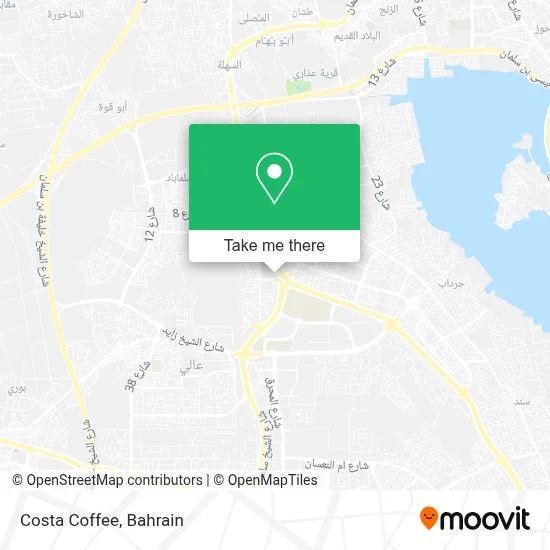 Costa Coffee map