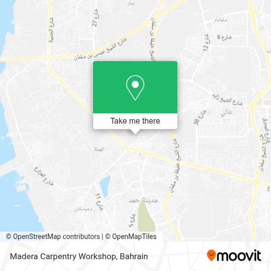 Madera Carpentry Workshop map
