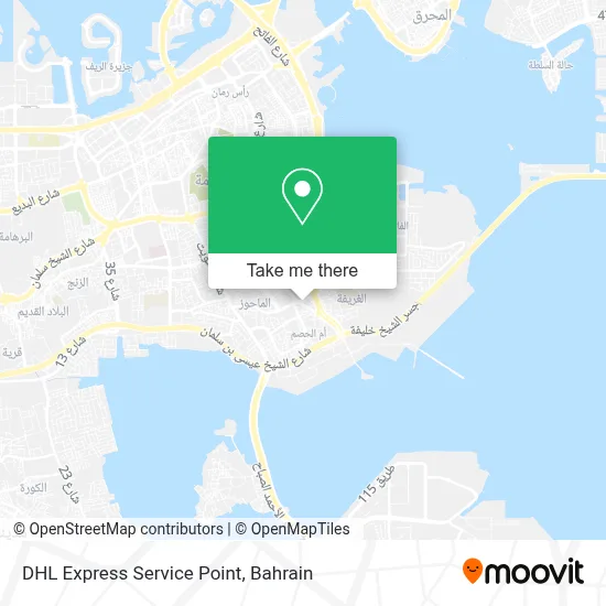 DHL Express Service Point map