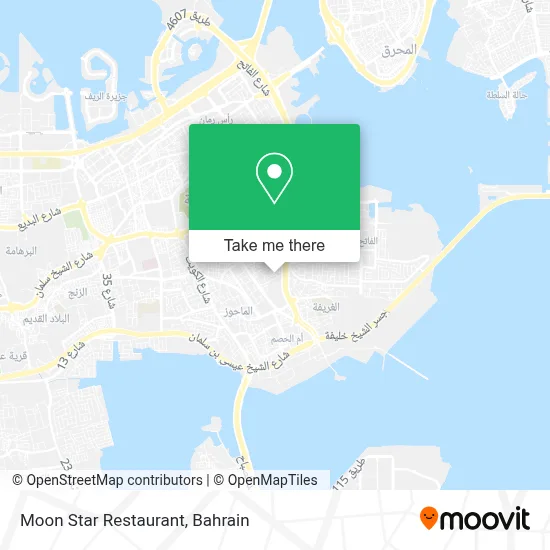 Moon Star Restaurant map