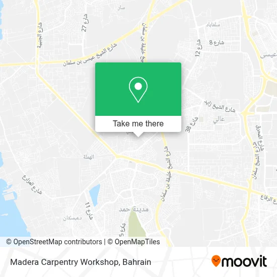 Madera Carpentry Workshop map