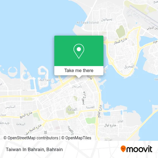 Taiwan In Bahrain map